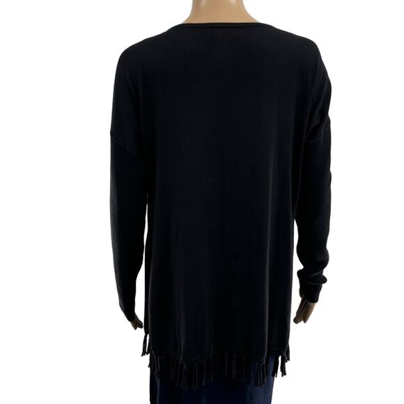 Lilly Pulitzer Ramona Black Fringe Sweater - Picture 9 of 12
